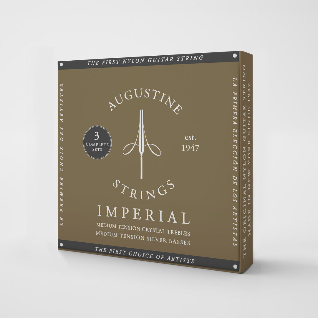 Augustine Strängar för klassisk gitarr Imperial Crystal Nylon medium - 3 x Set Imperial Red (medium/medium)