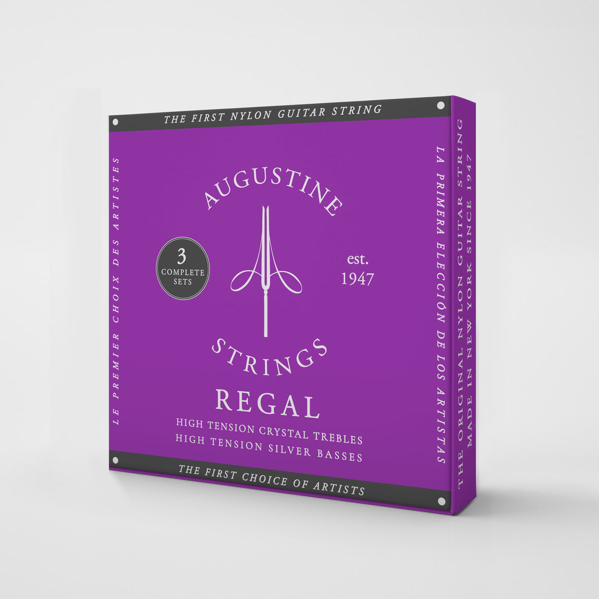 Augustine Strängar för klassisk gitarr Regal Crystal Nylon high - 3 x Set Regal Blue (high/high)