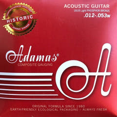 Adamas Historic Reissue 1818 gitarrsträngar, Light .012-.053