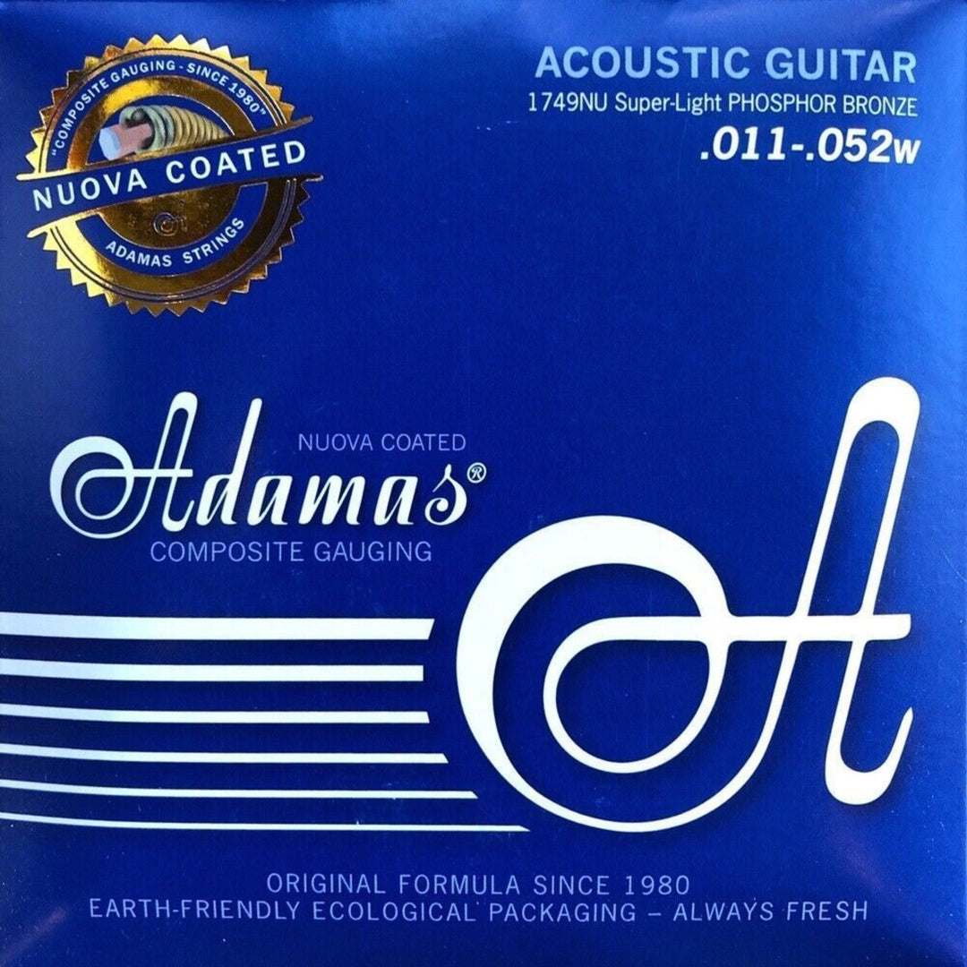 Adamas strängar för akustiska Gitarrer Nuova phosphor bronze coated - Super-Light .011-.052 (1749NU)