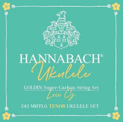 Hannabach strängar för ukulele tenorukulele Goldin 243MHTLG low G - set Low G (243MHTLG)