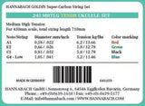 Hannabach strängar för ukulele tenorukulele Goldin 243MHTLG low G - set Low G (243MHTLG)