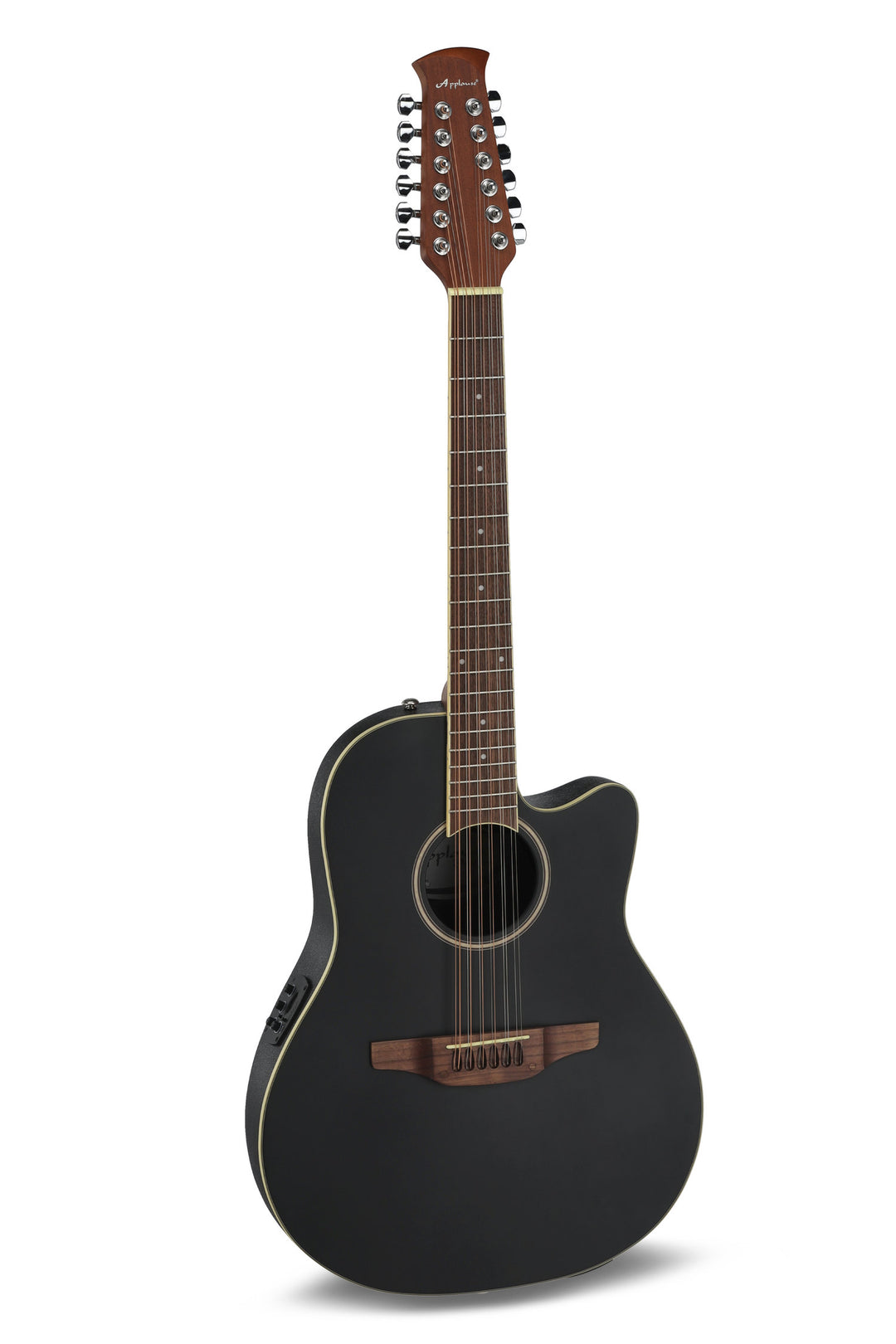 Applause E-akustisk Gitarrer AB2412II Mid Cutaway 12-strängad - Svart satin (AB2412II-5S)