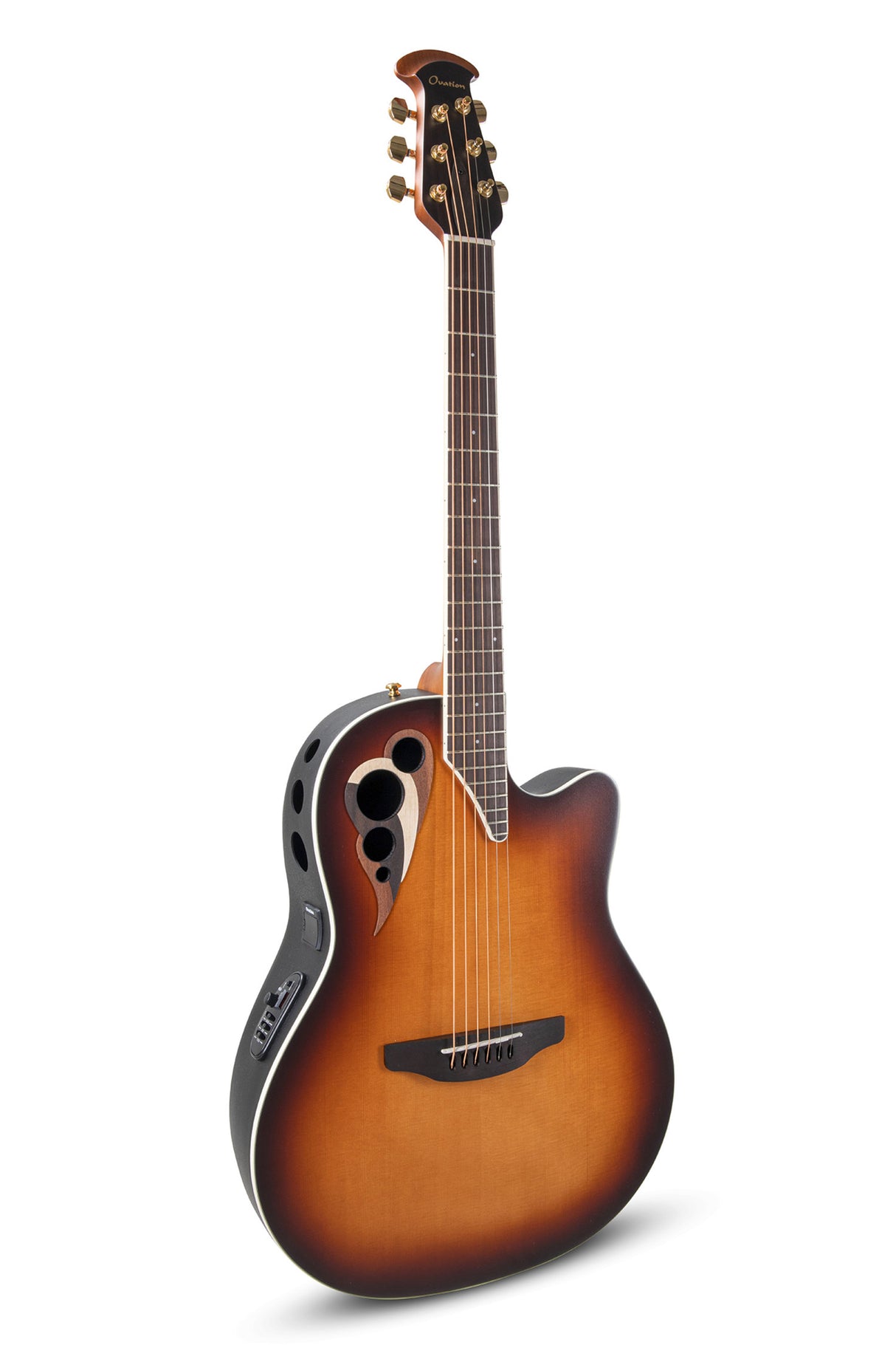 Ovation E-akustiska Gitarrer Celebrity Elite Deluxe Deep Contour - Vintage Sunburst satin (CDX40-1-G)