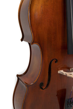 GEWA Cellos Allegro Antique - 4/4 (Justerad med Wittner-stämhållare med finstämmare inkl. väska, Massaranduba-stråke, Larsen Aurora-strängar)