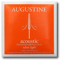 Augustine Acoustic Phosphor Bronze westernsträngar, Ultra-Light 10-47