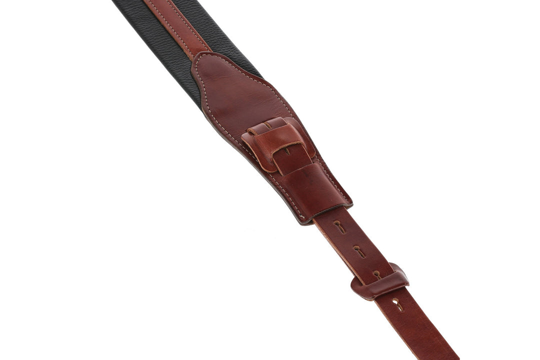 GEWA Gitarrer-remmar Prestige 65 vadderad Security Locks - black croc/brown