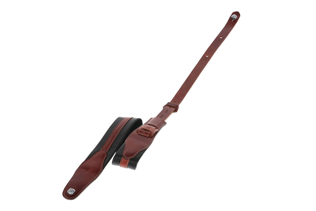 GEWA Gitarrer-remmar Prestige 65 vadderad Security Locks - black croc/brown