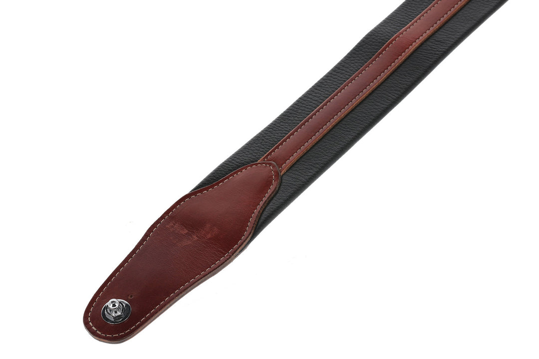 GEWA Gitarrer-remmar Prestige 65 vadderad Security Locks - black croc/brown