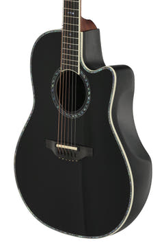 Ovation E-Acoustic Guitar Pro Series Custom Balladeer Deep Contour – Black (2762BL-5-G)