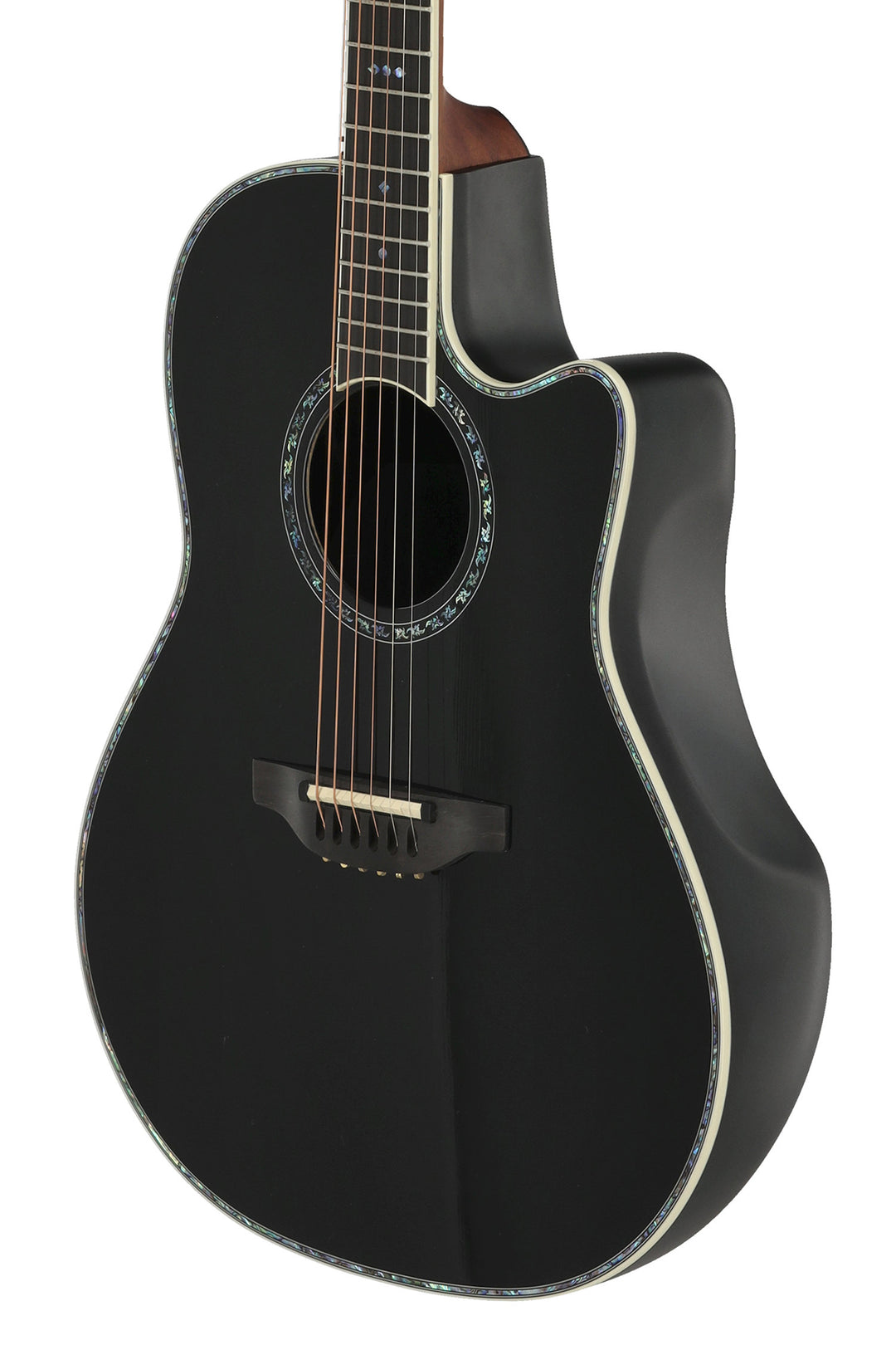 Ovation E-Acoustic Guitar Pro Series Custom Balladeer Deep Contour – Black (2762BL-5-G)