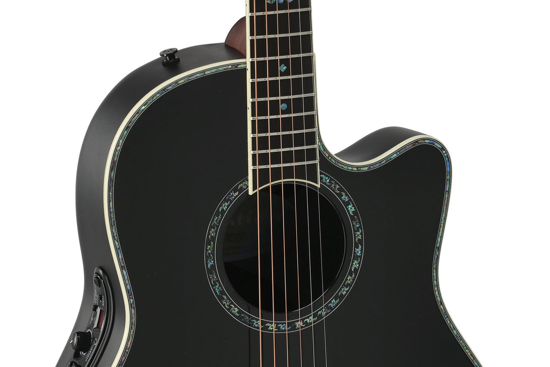 Ovation E-Acoustic Guitar Pro Series Custom Balladeer Deep Contour – Black (2762BL-5-G)