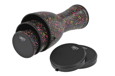 GEWA Liberty Series Nestable djembeset 8", 10" och 12", Crazy Neon