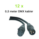 DMX-kabelpaket (12x0,5m)