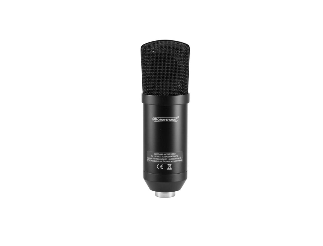 OMNITRONIC MIC CM-78MK2 kondensatormikrofon med stort membran
