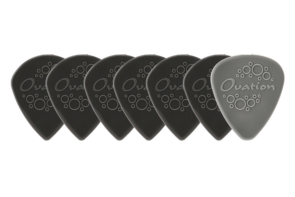 Ovation Diamond Grip Sharp Tip plektrum 1,40 mm, onyx black, 7 st.