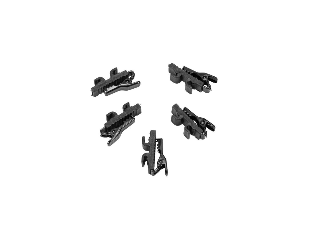 OMNITRONIC Microphone Cable Clip MK2, svart 5x