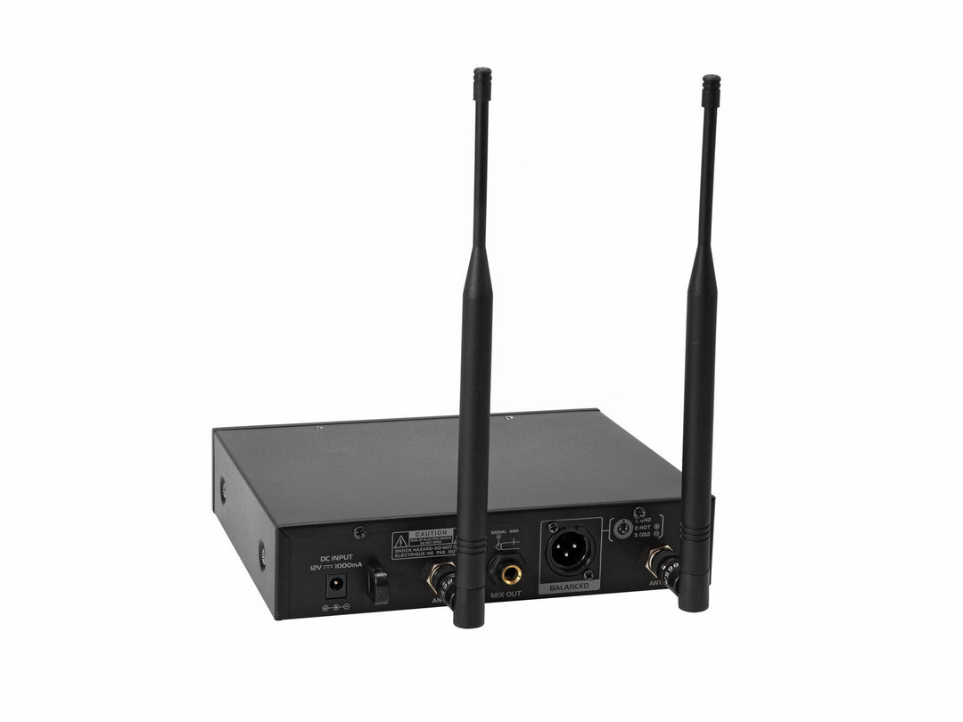 OMNITRONIC UHF-601 1-kanals trådlöst mikrofonsystem 520-554 MHz
