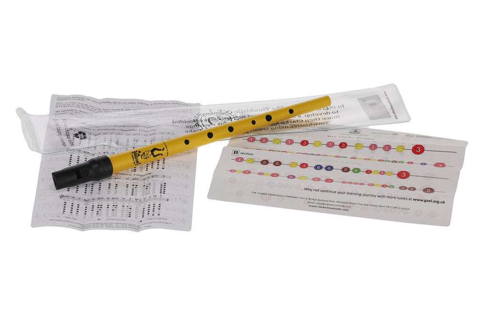 Clarke Sweetone tin whistle i D, gul