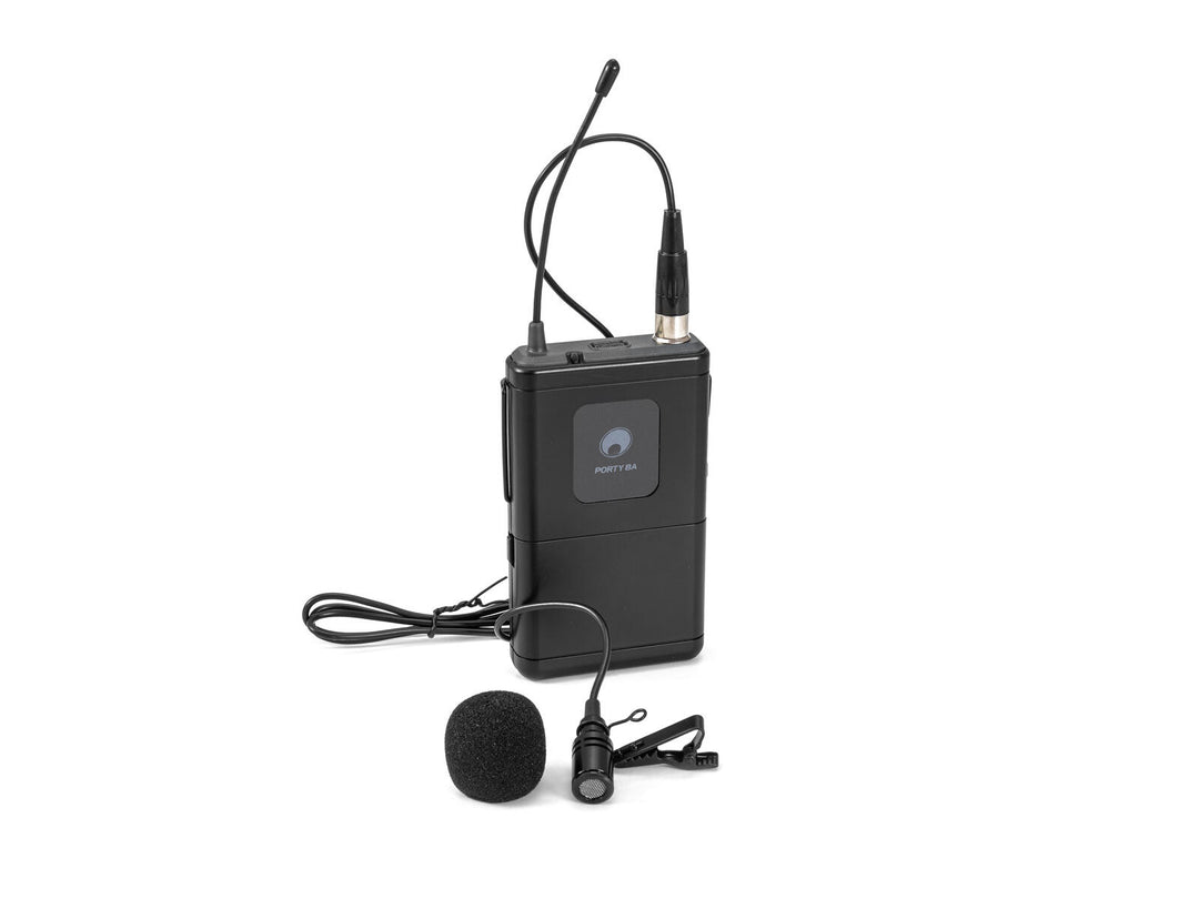 OMNITRONIC Set PORTY-8A trådlöst PA-system + Bodypack Transmitter inkl. Lavalier Microphone + Soft Bag