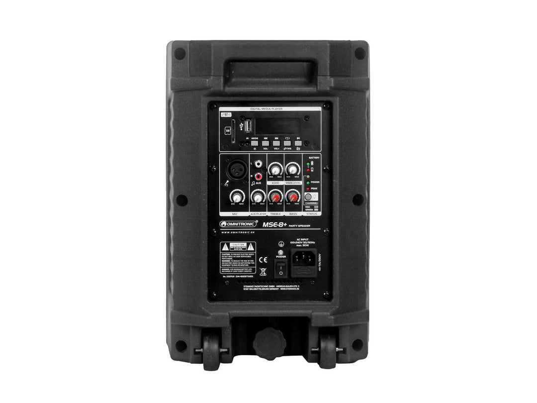 OMNITRONIC MSE-8+ batteridriven Party-högtalare med LED-effekter