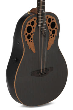 Adamas E-akustiska Gitarrer ADAMAS U581T-FM Mid-Depth Non-Cutaway - svart satin koppar metal flake (U581T-FM-G)