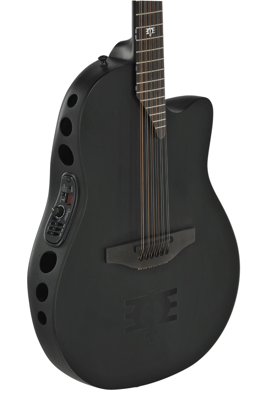 Adamas E-Acoustic Gitarrer 1598-MEIII Melissa Etheridge Signature Mid Cutaway 12-strängad - Black Satin (1598-MEIII)