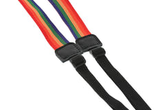 Fire & Stone ljudhålsrem för ukulele, "Rainbow", 25 mm