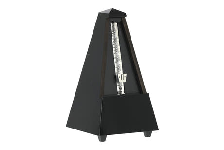 Wittner metronom i pyramidform - svart högglans 806