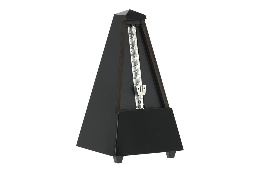 Wittner metronom i pyramidform - svart högglans 806