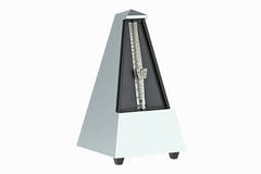 Wittner metronom pyramidform - Siver matt blank 845202