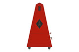 Wittner metronom i pyramidform - mörkröd matt 855201