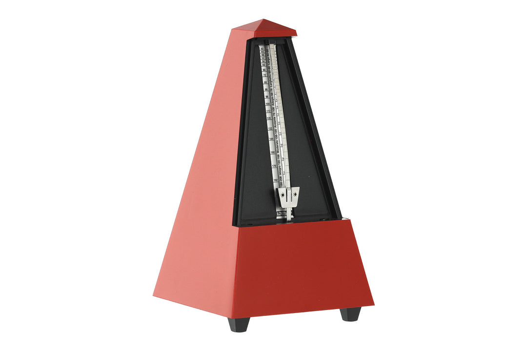 Wittner metronom i pyramidform - mörkröd matt 855201