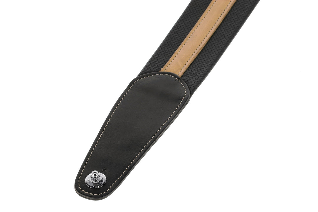 GEWA Gitarrer-remmar Prestige 65 vadderad Security Locks - black punctured/brown