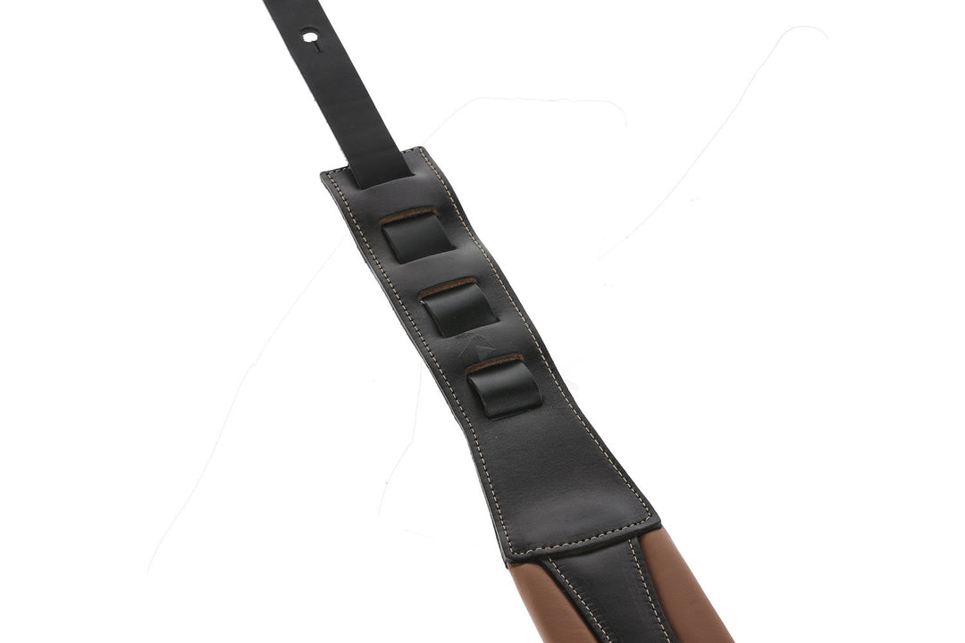 GEWA Gitarrer-remmar Prestige 85 vadderade Security Locks - brun/svart