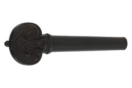 GEWA barockskruvar i ebenholts, fioler 4/4, handskurna, svart knapp och ring