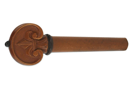 GEWA barockskruvar i buxbom, fioler 4/4, handskurna, svart knapp och ring