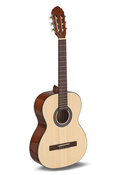 GEWA klassisk gitarr Student Natural - 7/8-storlek natur