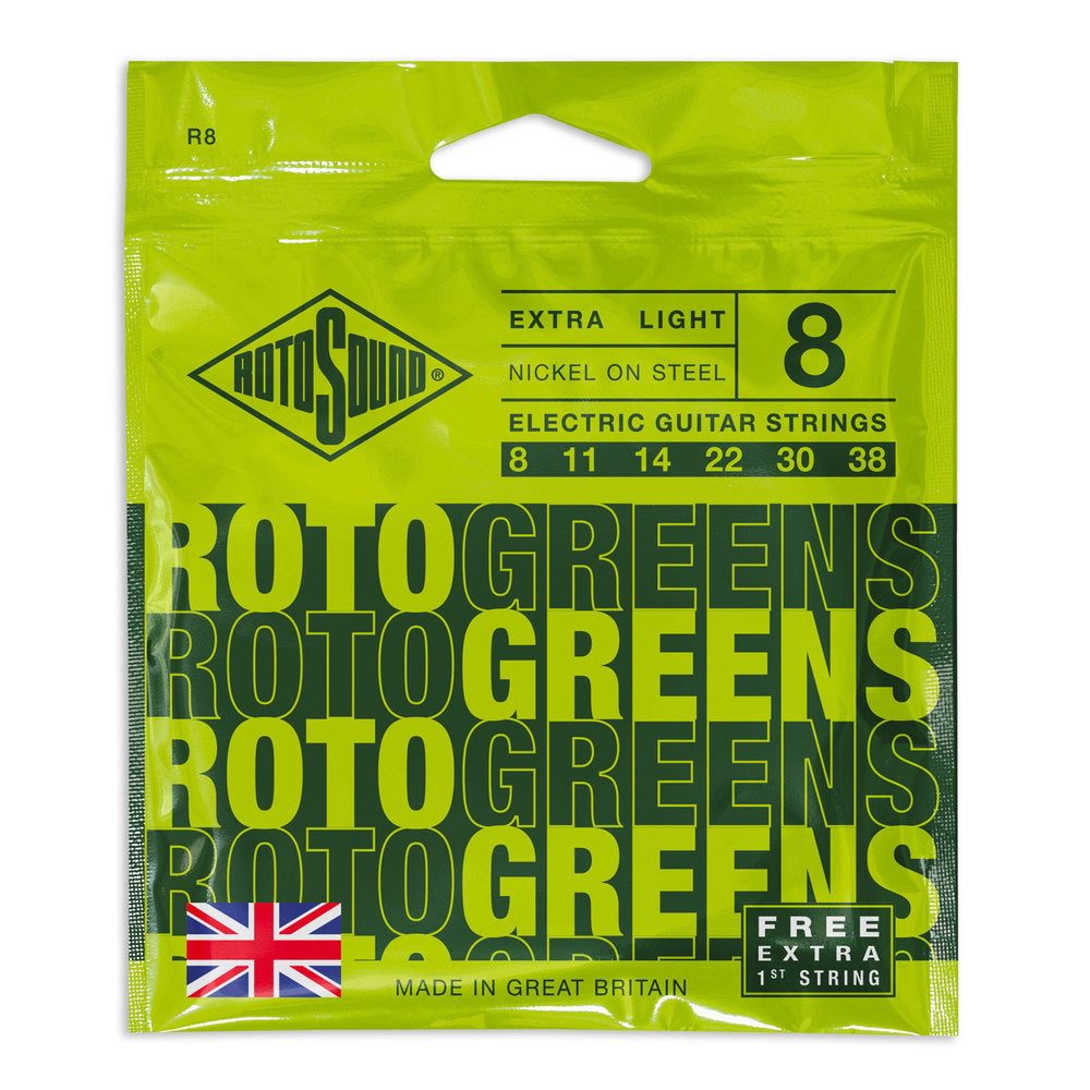 Rotosound Roto Greens R8 elgitarrsträngar 8-38