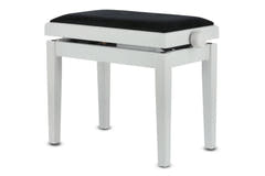 GEWA pianobänk Deluxe - Vit matt (Sits svart)