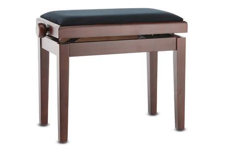 GEWA Deluxe pianopall, mörk valnöt matt, svart sammetsklädsel