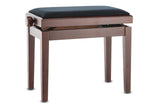 GEWA Piano bench Deluxe - Walnut dark matt (Seat black)