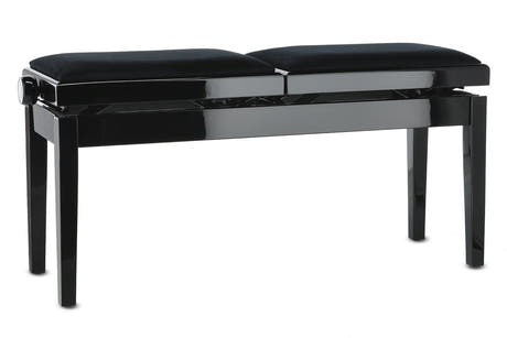 GEWA pianobänk Deluxe Double - svart högblank