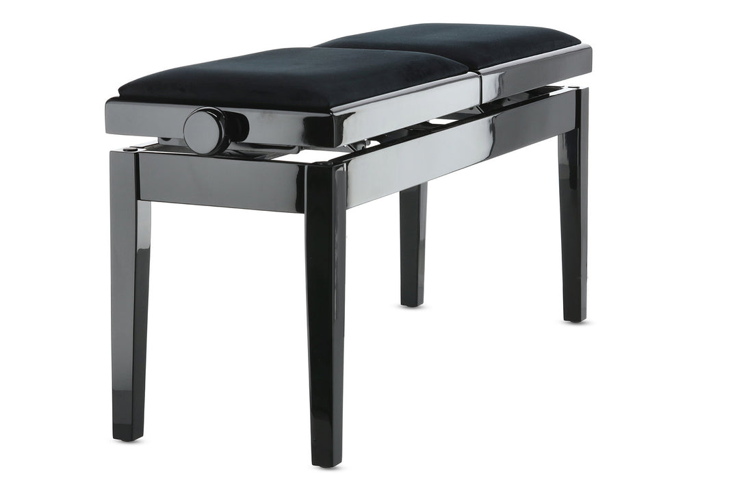 GEWA pianobänk Deluxe Double - svart högblank