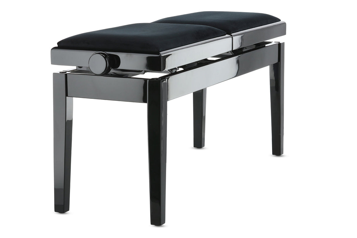 GEWA pianobänk Deluxe Double - svart högblank