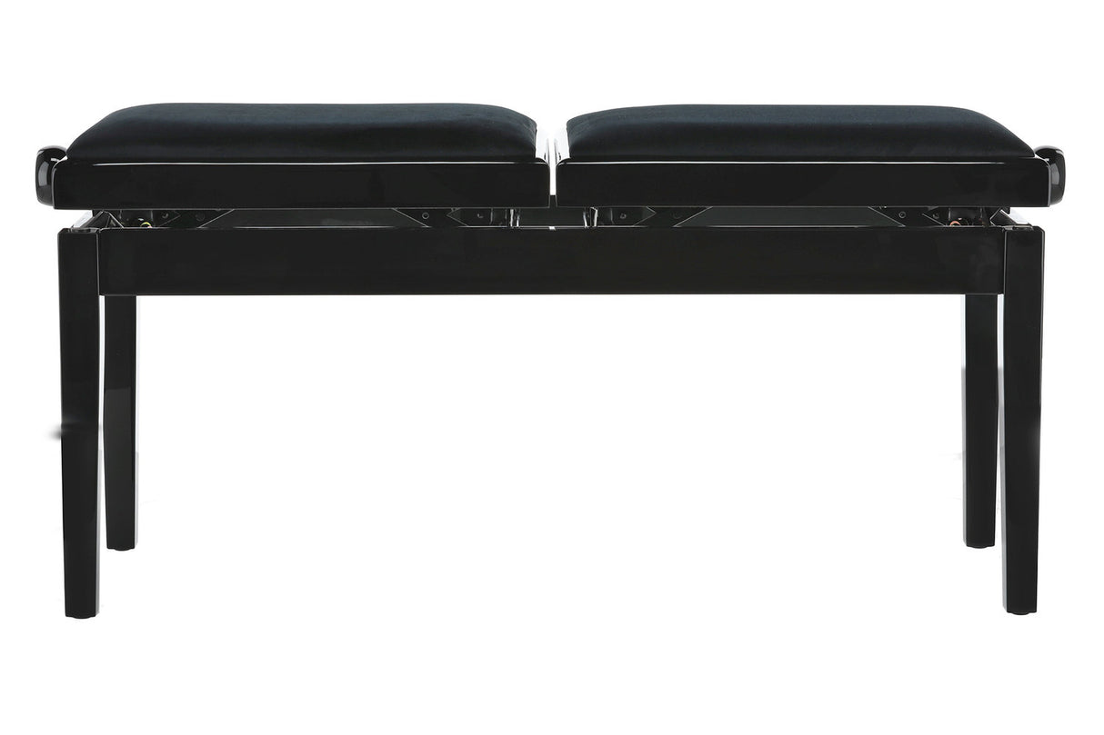 GEWA pianobänk Deluxe Double - svart högblank