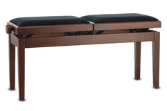 GEWA pianobänk Deluxe Double - valnöt matt