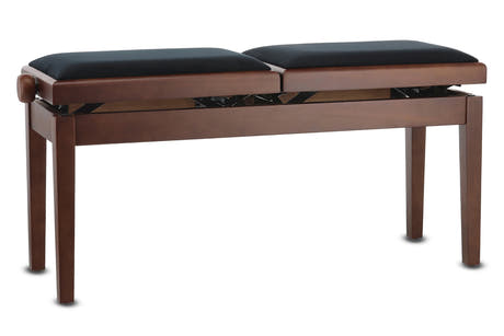 GEWA pianobänk Deluxe Double - valnöt matt