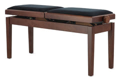GEWA pianobänk Deluxe Double - valnöt matt