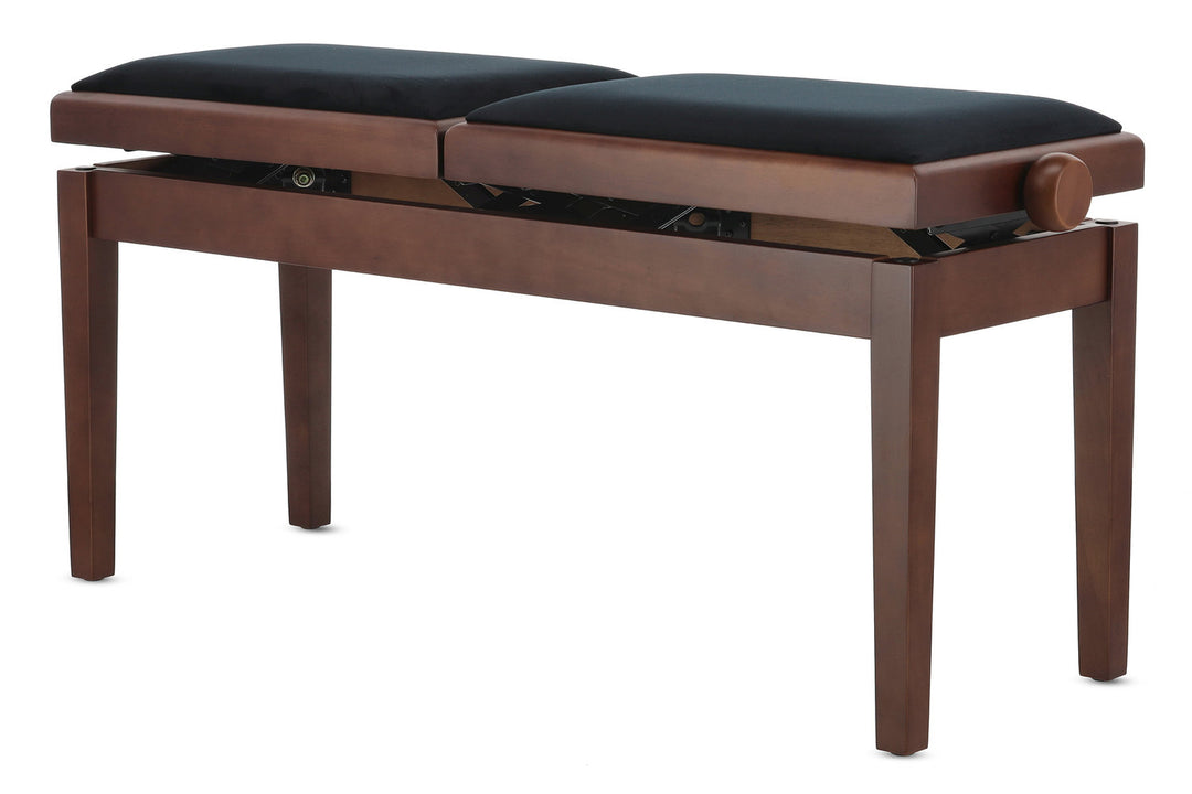 GEWA pianobänk Deluxe Double - valnöt matt